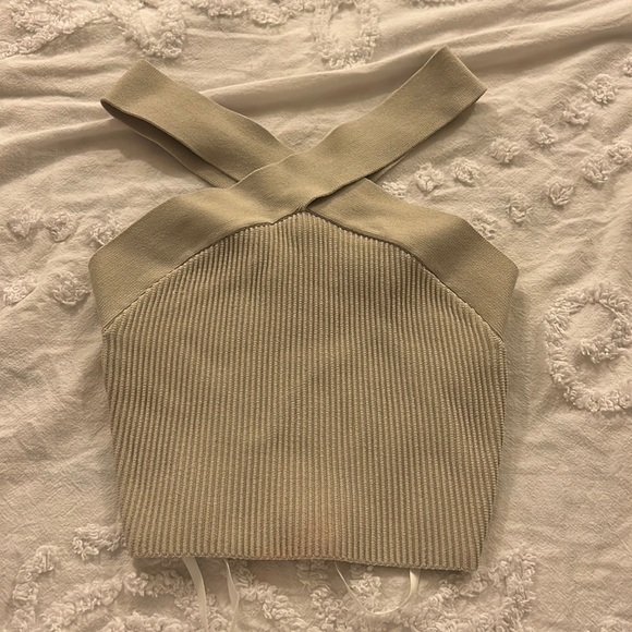 Babaton Sculpt Knit Crossover Tank Top - Picture 1 of 1